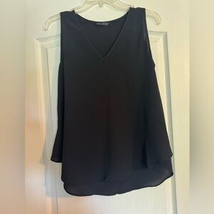 Shein black V-Neck flowy bottom Sleeveless Blouse